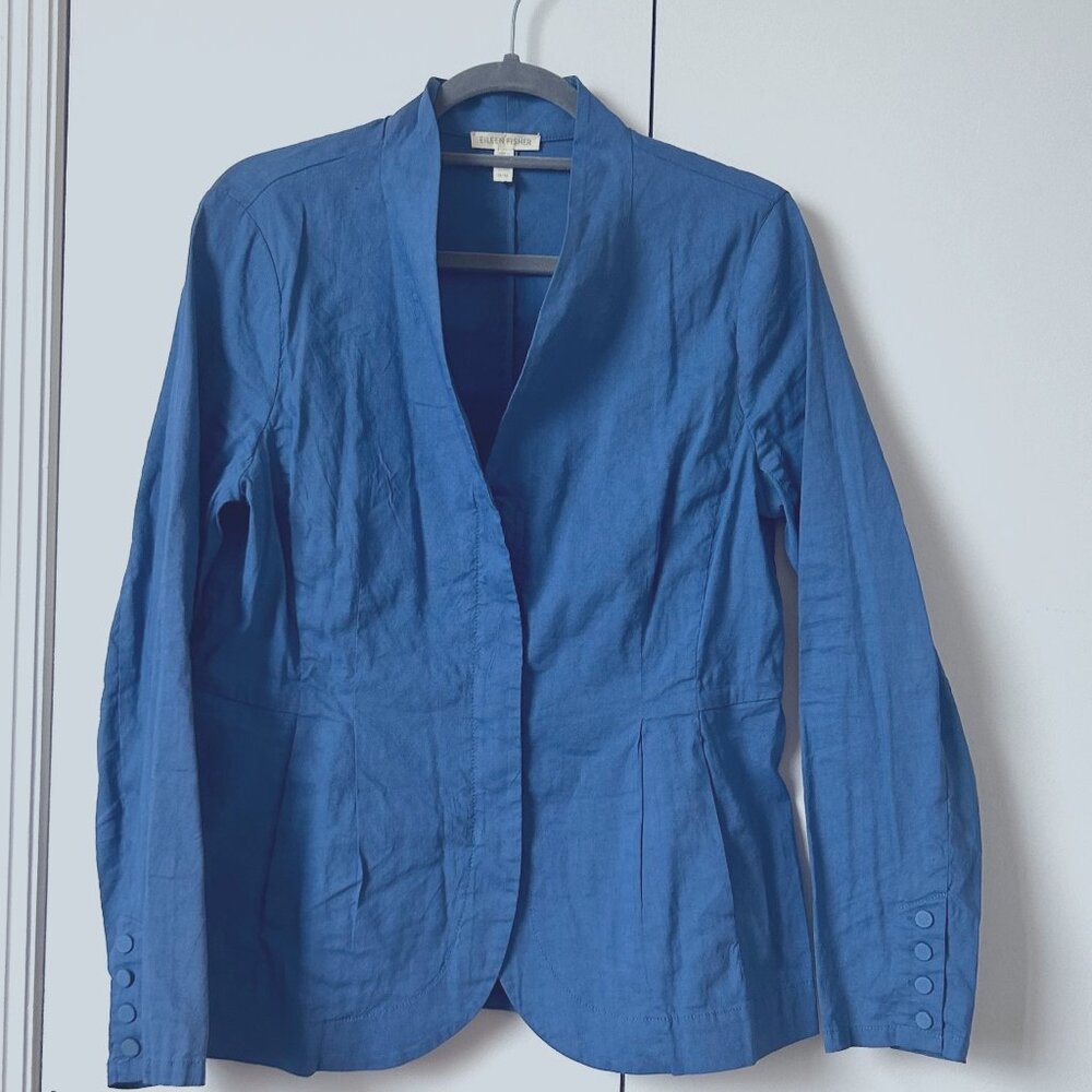 Eileen Fisher Light Weight Blue Jacket
